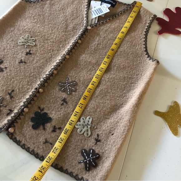 Wool Vest Vintage 90’Sag Harbor Boiled Wool Vest S - Picture 3 of 11